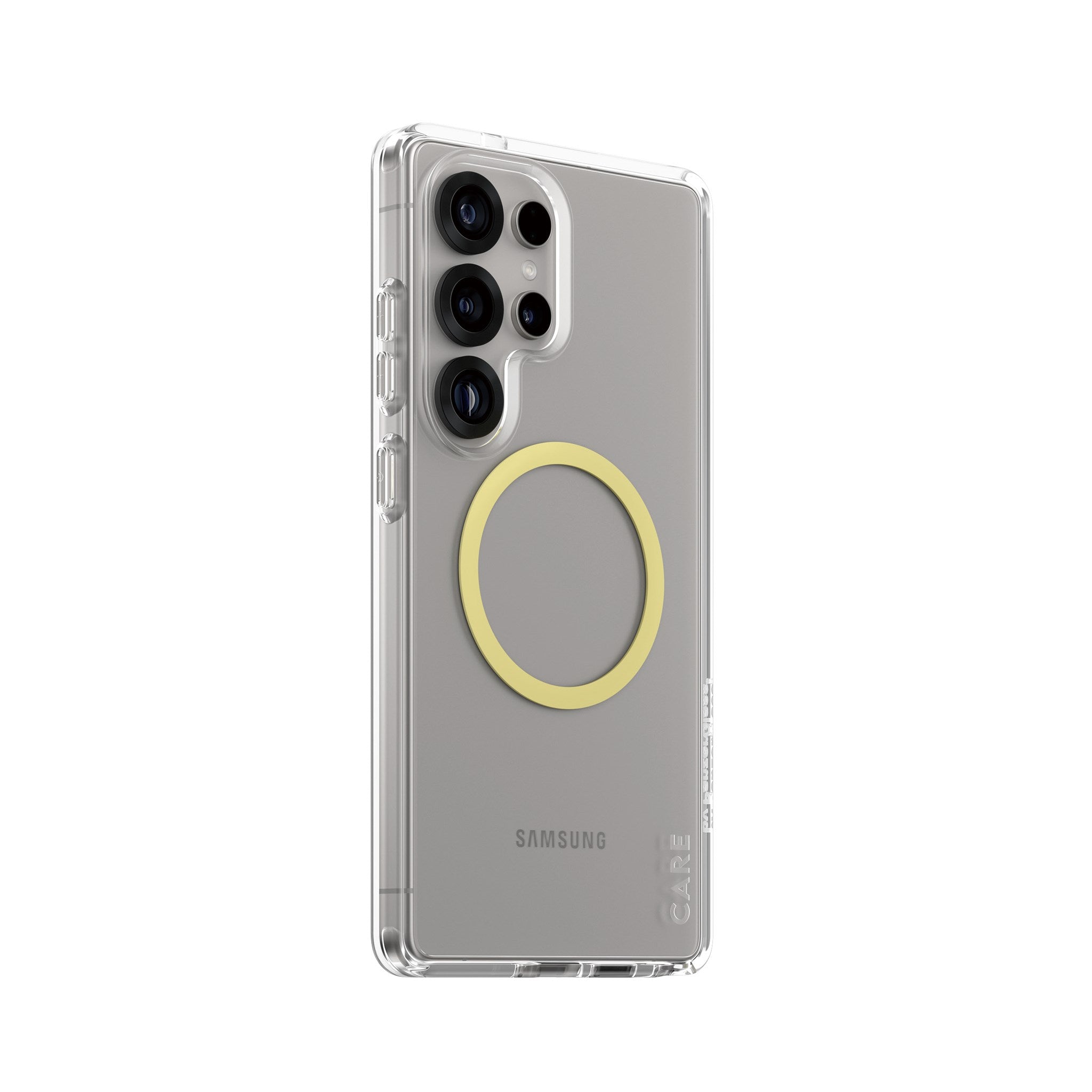 CARE by PanzerGlass® Flagship Case Transparent Urban Combat m. Chardonnay Qi Compatible Samsung Galaxy S25 Ultra